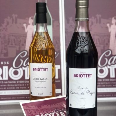 Duo de bouteilles 1 Crème cassis de Dijon + 1 Marc de Bourgogne - Maison Briottet