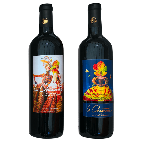 Assortiment 2 bouteilles de vin Château Prieuré Marquet