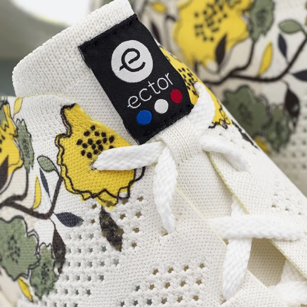 Ector sneaker original motif flower jaune étiquette