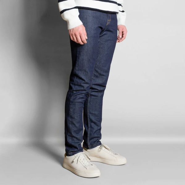 Jeans paul confort bleu demi slim coton biologique vue de coté