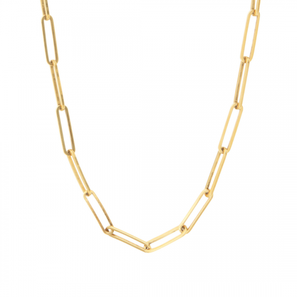 Collier maille rectangle Eternity