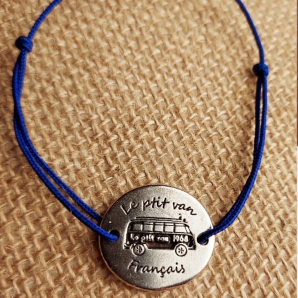 bracelet bleu-le ptit van Français