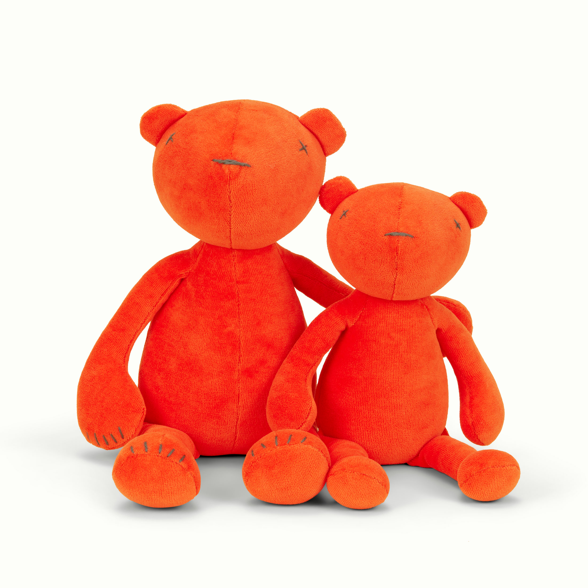 deux ourson en peluche Adada orange