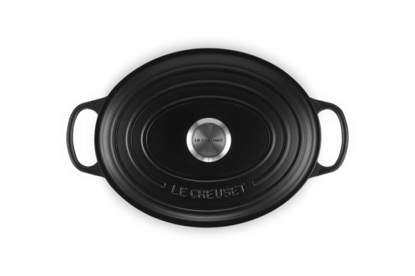 Cocotte ovale en fonte émaillée 35 cm noir mat, Le Creuset