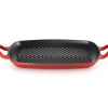 Gril rectangulaire signature en fonte émaillée 30 cm, Le Creuset