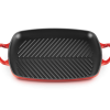 Gril rectangulaire signature en fonte émaillée 30 cm, Le Creuset