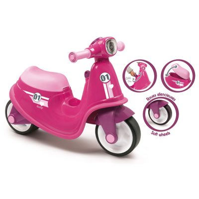 Porteur scooter rose, Smoby