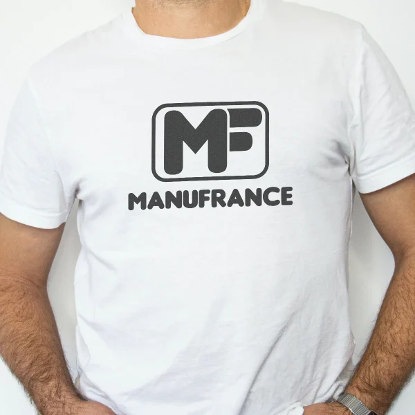 T-shirt année 70 avec logo MF Manufrance