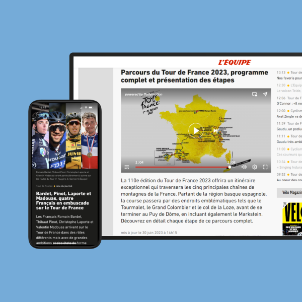 Tour de France 2023 illustration mobile et Ordinateur