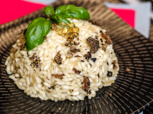 Eclats de truffe dans un risotto