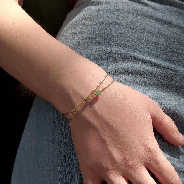 Bracelet Jonc Tyla visuel sur modèle vert Le Comptoir de Florie