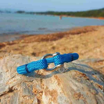 RIVIERA - Bracelet marin français cordage et fils bleu Pit-N