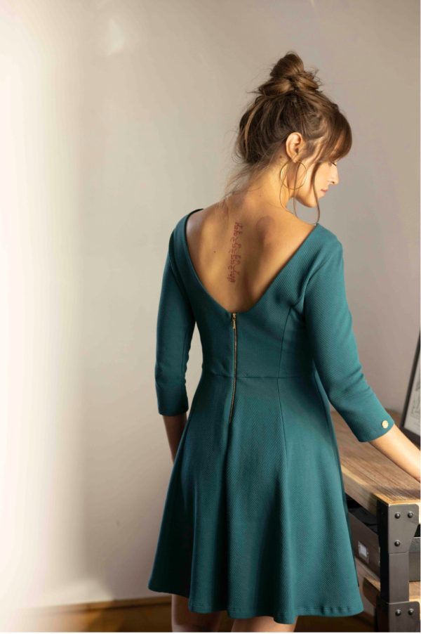 Robe Emma Verte dos