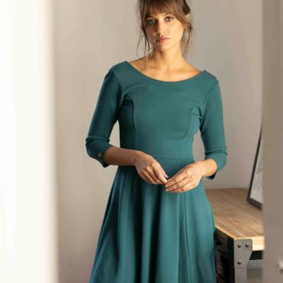 Robe Emma Verte face large