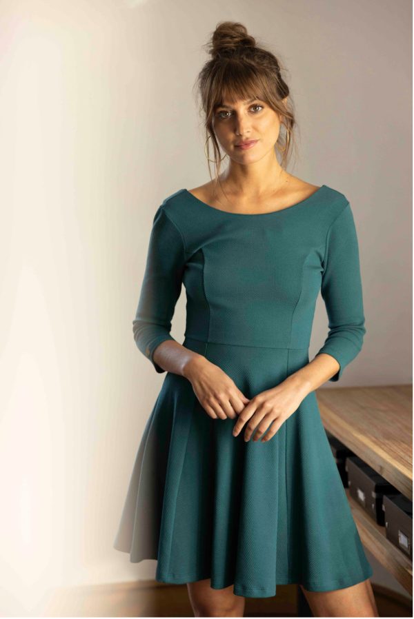 Robe Emma Verte face zoom