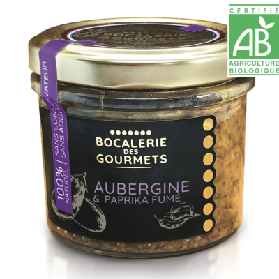 Tartinable de légume pour l'apéritif Aubergine & paprika fumé - Bio Bocalerie des gourmerts
