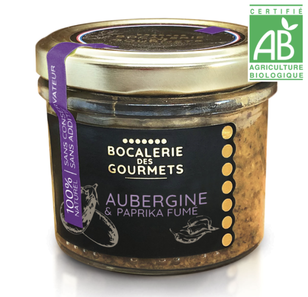 Tartinable de légume pour l'apéritif Aubergine & paprika fumé - Bio Bocalerie des gourmerts
