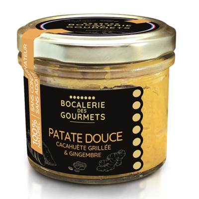 Tartinable de légume pour l'apéritif Patate douce, cacahuète grillée & gingembre - Bio Bocalerie des Gourmets