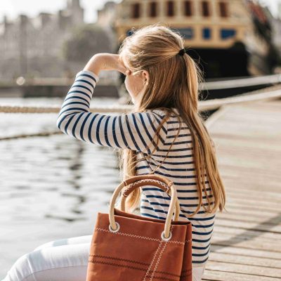 Sac a main Cube S voile terracota Vent de Voyage