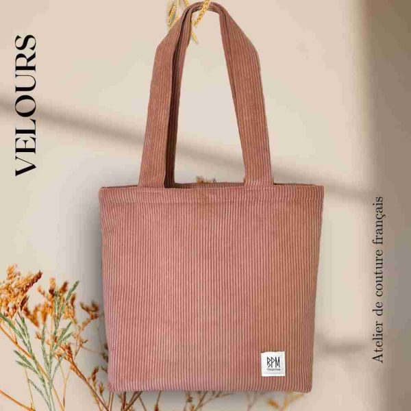 Sac en velours - Tote Bags rose la boutique BPM