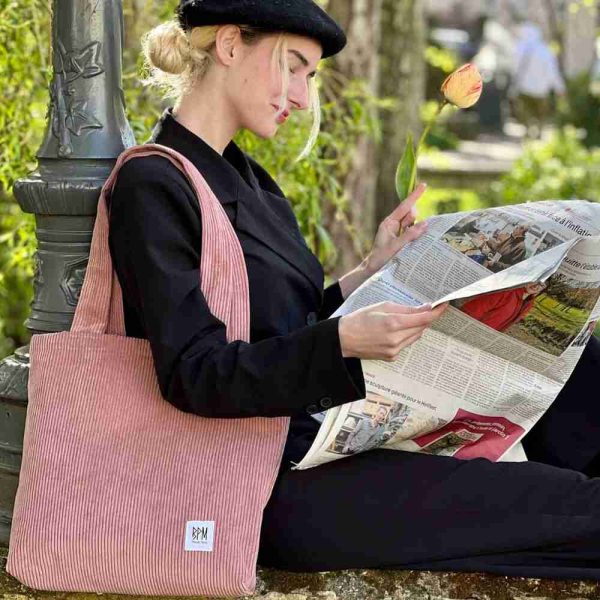 Sac en velours - Tote Bags rose la boutique BPM