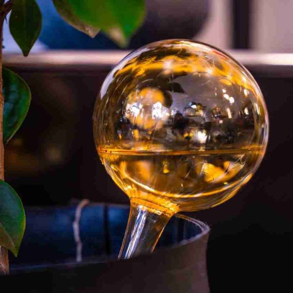 Dab'o Cristal Globe d'arrosage en cristal orange