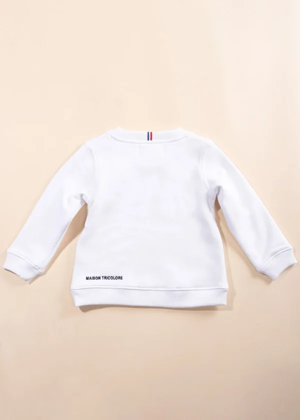 Maison française Le sweat classique mixte enfant blanc