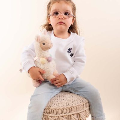 Maison française Le sweat classique mixte enfant blanc