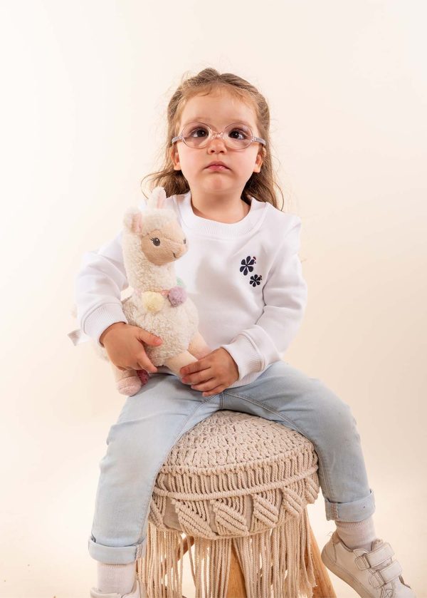 Maison française Le sweat classique mixte enfant blanc