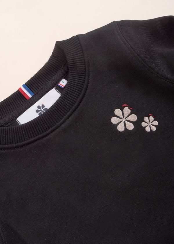 Maison française Le sweat classique mixte enfant noir