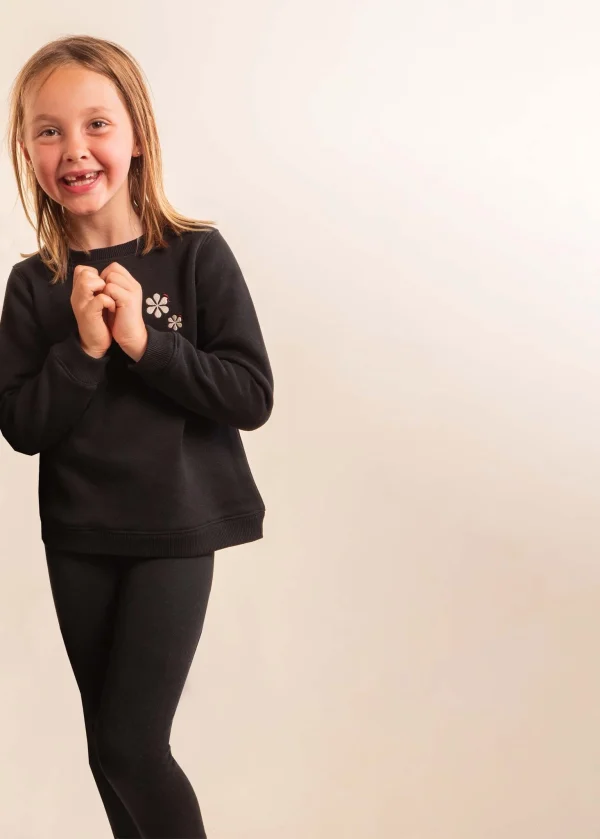 Maison française Le sweat classique mixte enfant noir