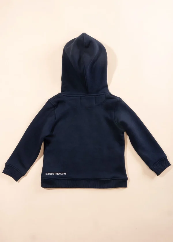 Maison tricolore Le sweat à capuche mixte enfant marine