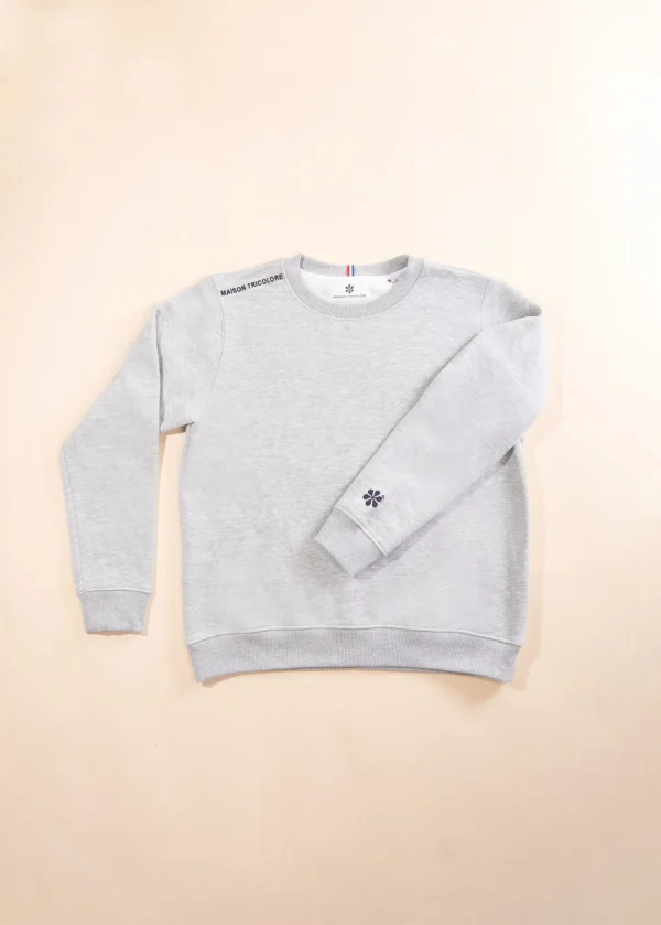 Maison tricolore Le sweat classique homme CF gris