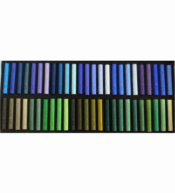 Pastels Girault 50 pastels Bleu & Vert boîte