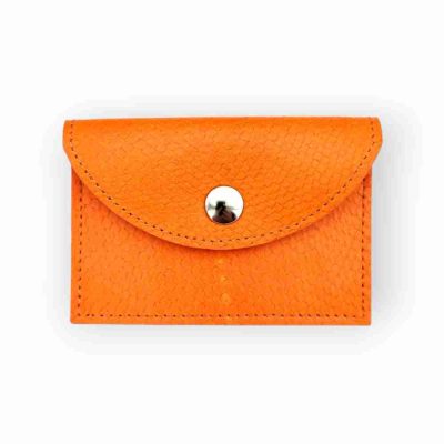 Ronflita Porte-cartes & monnaie SOLENE orange de face