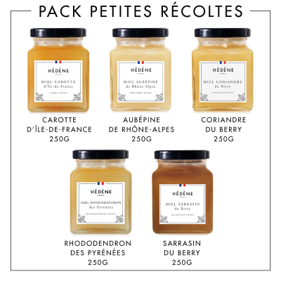 Hédène Pack petites récoltes présentation des miels