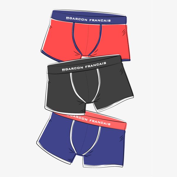 Le Garçon Français pack 3 boxers long