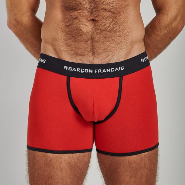 Le Garçon Français pack 3 boxers longs - rouge