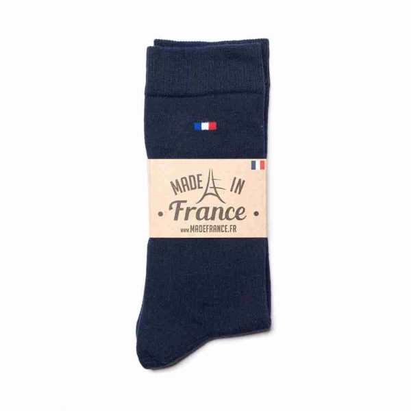 Made in France lot de 3 paires de chaussettes bleue marine