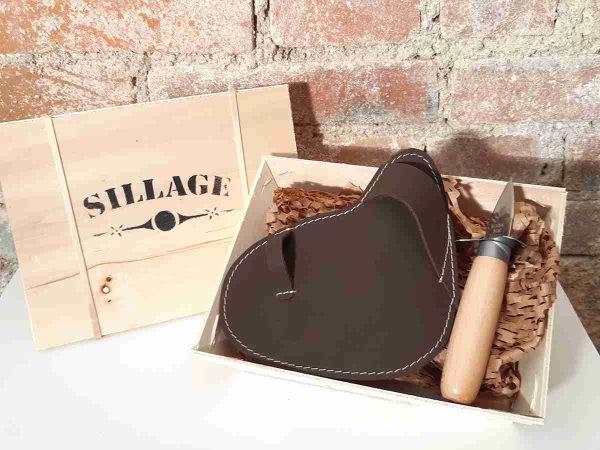 Sillage Maroquinerie Coffret Huîtrier marron noisette