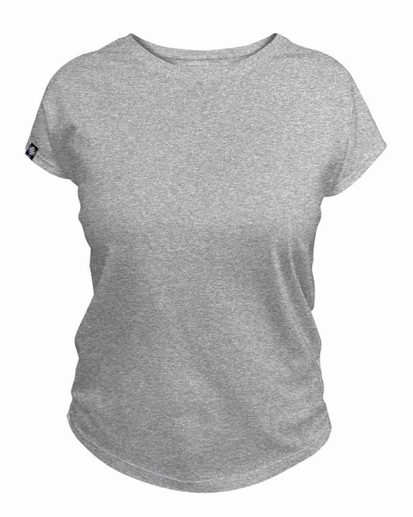 Adrenagliss Tee-shirt Femme ESSENTIEL gris chiné