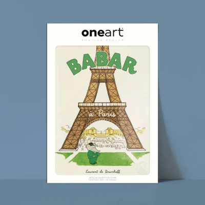 Affiche Babar Le voyage - Babar à Paris