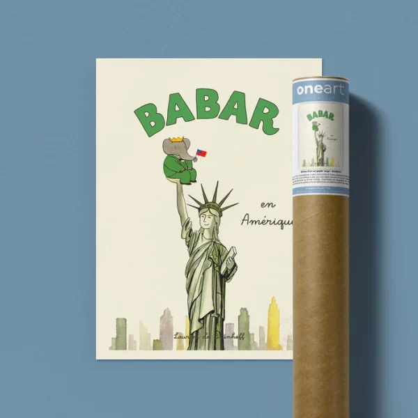 Affiche Babar Le voyage - Babar en Amérique