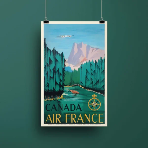 Affiche d'agence Air France Canada