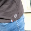 Coton Vert Le t-polo français mixte en coton bio noir