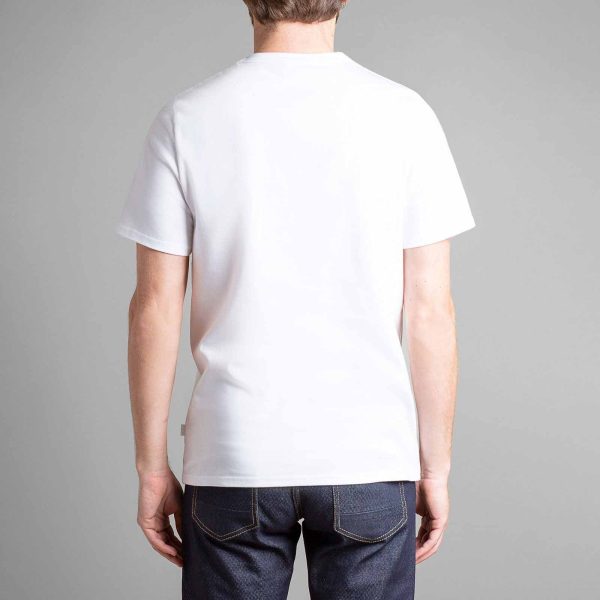 Tshirt homme Dao col rond blanc manche courte dos