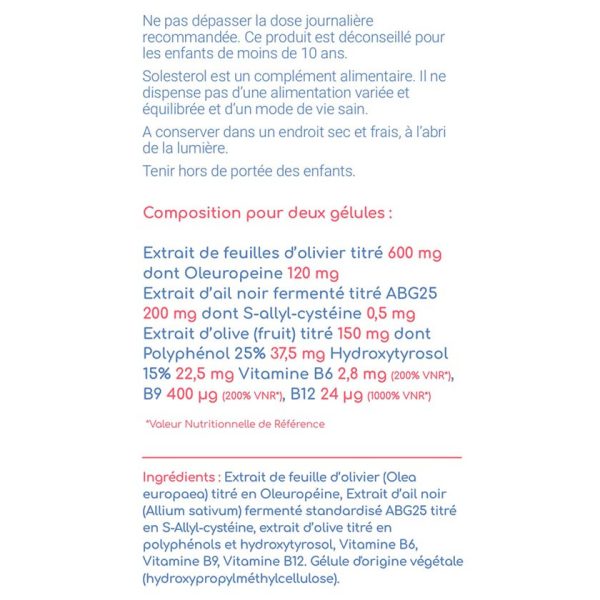 solesterol cholesterol ail noir olivier vitamines