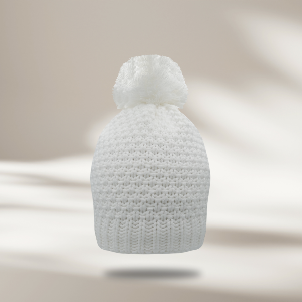 Blanc Bonnet Pompon blanc