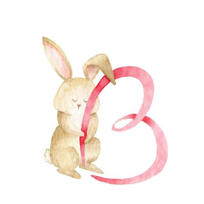 Lapin ballon coeur A4