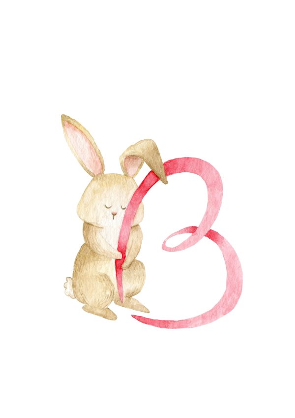 Lapin ballon coeur A4